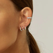 Load image into Gallery viewer, ALEYOLÉ Mini Daphne Silver Hoops
